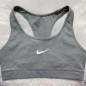 Nike pro DriFit grey swoosh sports bra